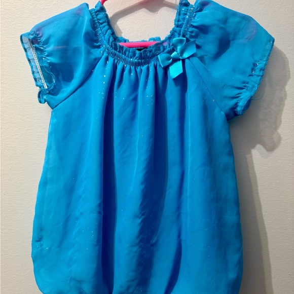 George Girls size 18M Blue Top with Bow Accent - Picture 1 of 4